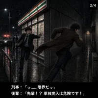 過敏性胃腸炎刑事 第7話 2コマ目